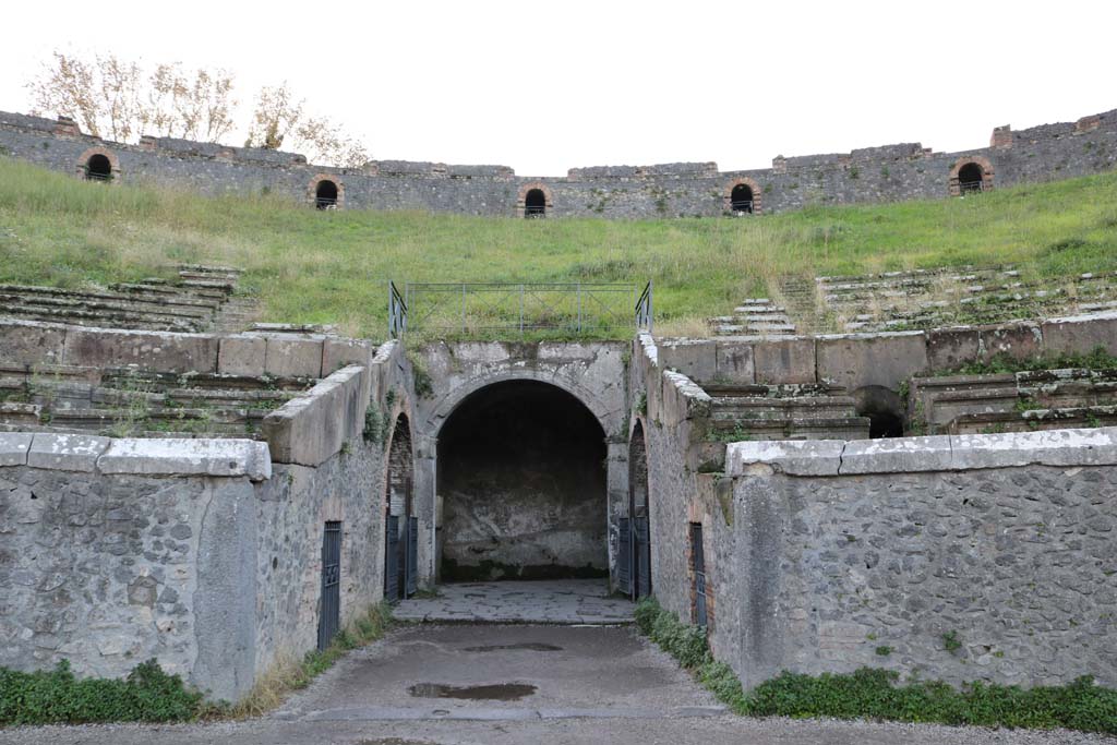 II.6 Pompeii. December 2018. Looking towards exit to the south-west of the Amphitheatre. Photo courtesy of Aude Durand.