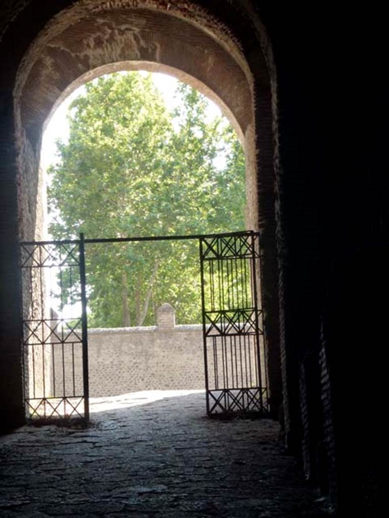 II.6 Pompeii. June 2012. Exit corridor to doorway on south-west of Amphitheatre. Photo courtesy of Michael Binns.