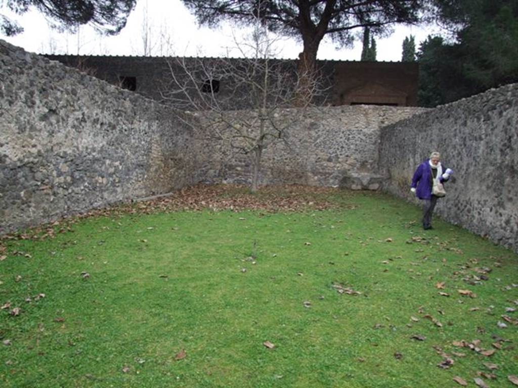 II.8.2.  Thermopolium.  December 2007.  Looking east across garden area.