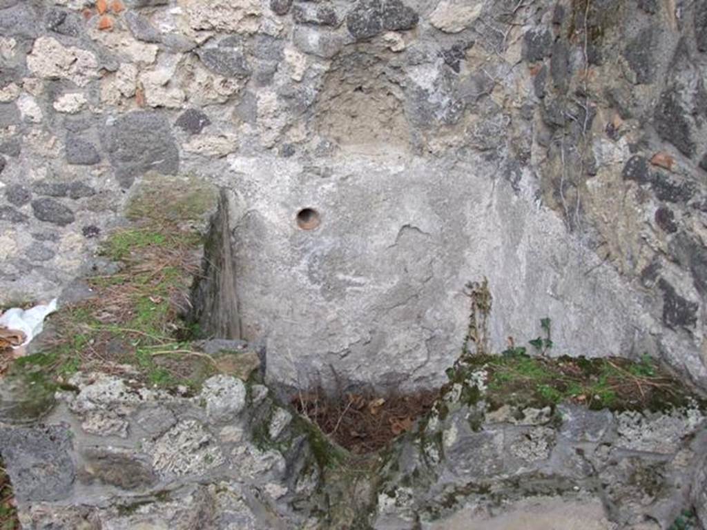 II.8.2.  Thermopolium.  December 2007.  Basin or cistern in south east corner of garden area.