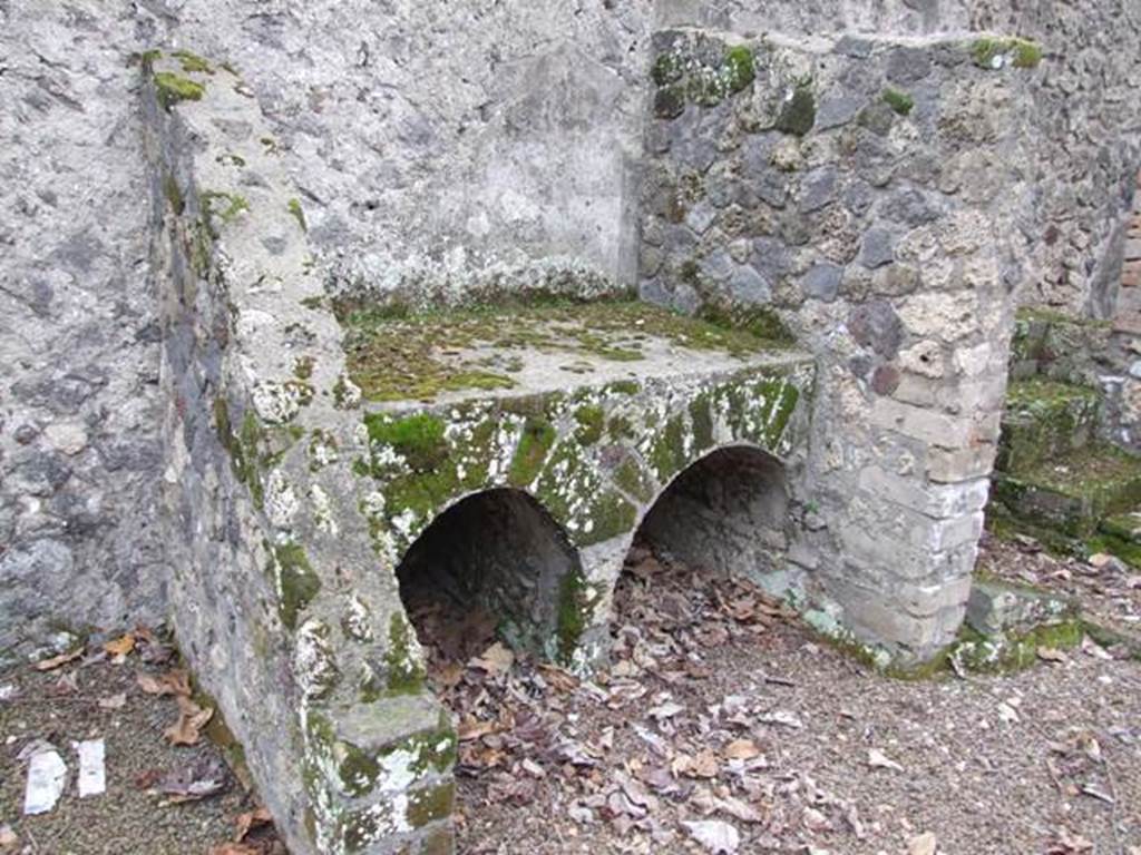 II.8.2.  Thermopolium.  December 2007.  Bench or hearth on south wall.