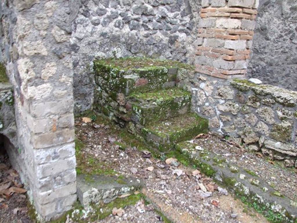 II.8.2.  Thermopolium.  December 2007.  Stone steps on south wall.