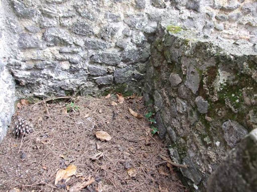 II.8.5 Officina di Sabbatino.  December 2007.  Inside the stone structure in south east corner of garden area.