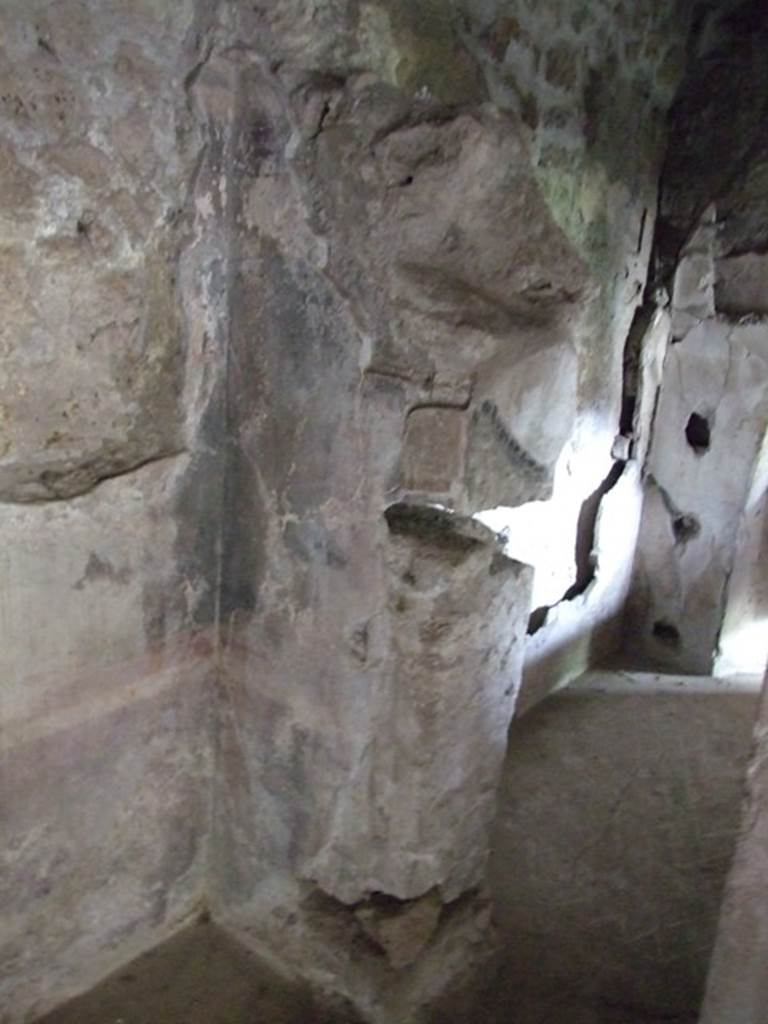 III.2.1 Pompeii.  March 2009.  Room 12.  Apodyterium.  South west corner and door into Caldarium, room 13.
