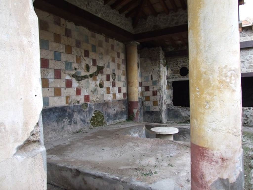 III.2.1 Pompeii.  March 2009.  Room 20.  Summer Triclinium, looking north east towards Room 14.