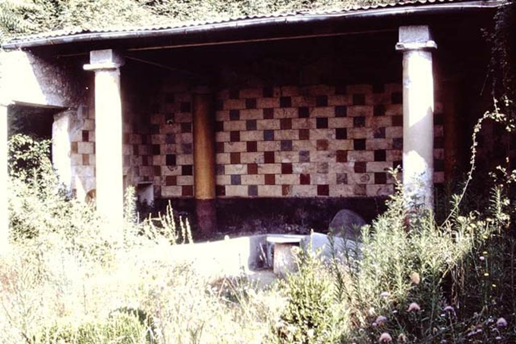 III.2.1 Pompeii. 1968. Room 20, summer triclinium. Looking north. Photo by Stanley A. Jashemski.
Source: The Wilhelmina and Stanley A. Jashemski archive in the University of Maryland Library, Special Collections (See collection page) and made available under the Creative Commons Attribution-Non-Commercial License v.4. See Licence and use details.
J68f0374