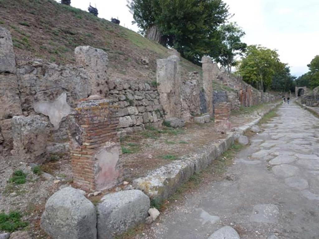 IV.2.a , IV.2.b and IV.2.c Pompeii. September 2011. Entrances on north side of Via di Nola.
Photo courtesy of Michael Binns.
