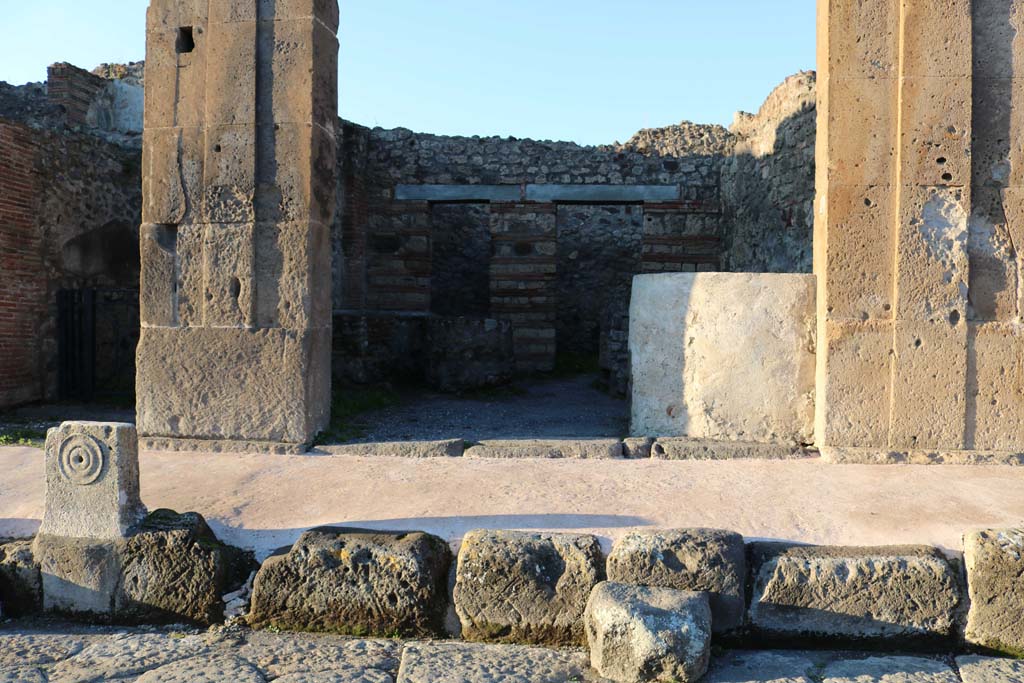 V.1.4 Pompeii. December 2018. Looking north towards entrance on Via di Nola. Photo courtesy of Aude Durand.