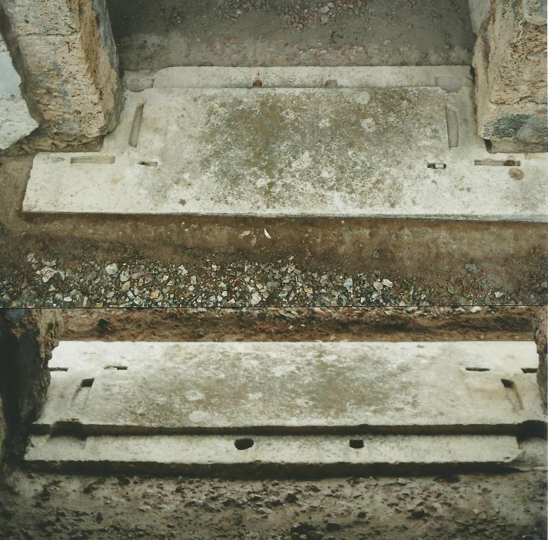 V.1.7 Pompeii. c.2005-7. Room 8, doorway threshold. Photo by Thomas Staub.
Photo courtesy of the Swedish Pompeii Project. 
