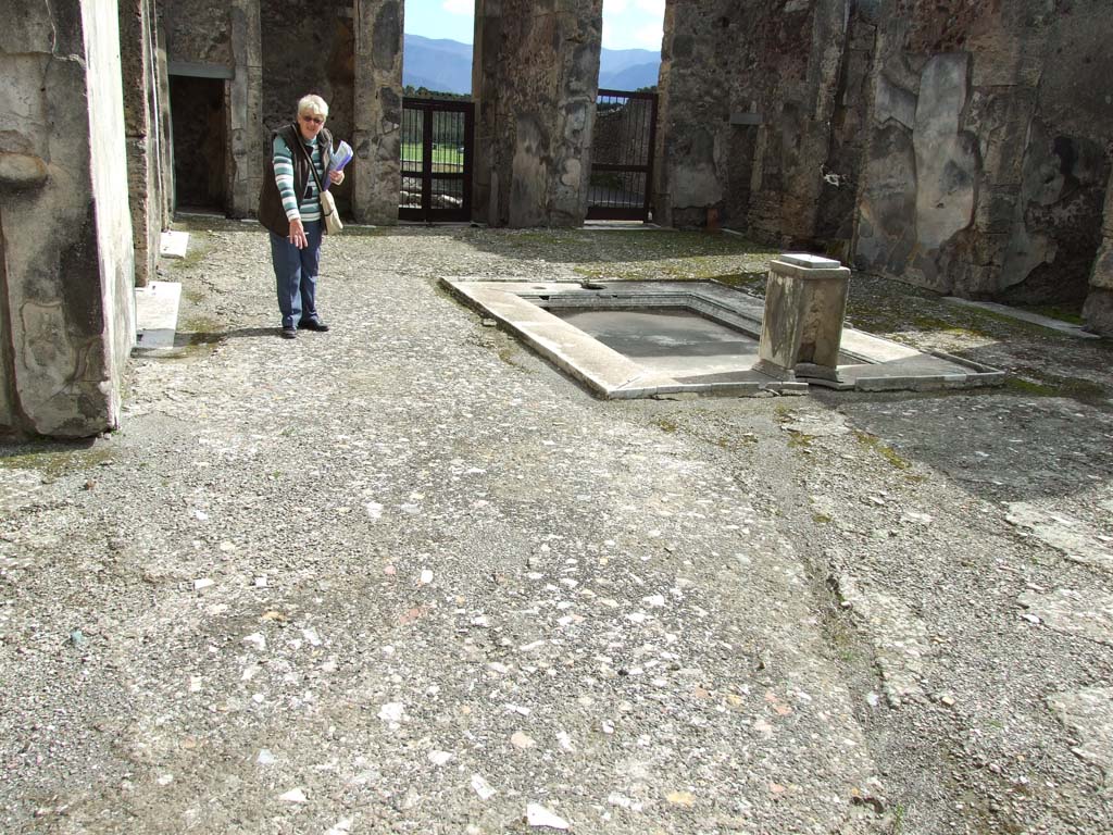 V.1.7 Pompeii. March 2009. Looking south along east side of atrium.