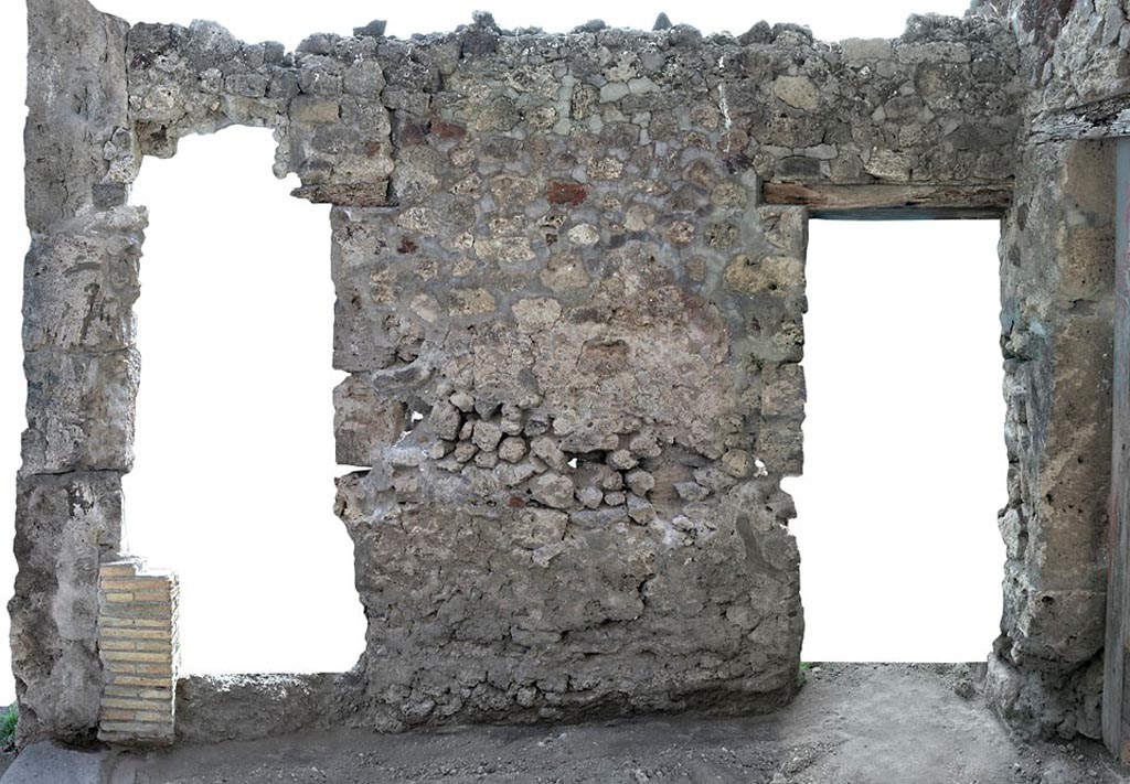 V.1.9 Pompeii. c.2005-7. 
Room “d” of V.1.7, rear entrance fauces, looking south with doorway on the right into room “e”. Photo by Hans Thorwid. 
Photo courtesy of the Swedish Pompeii Project.
