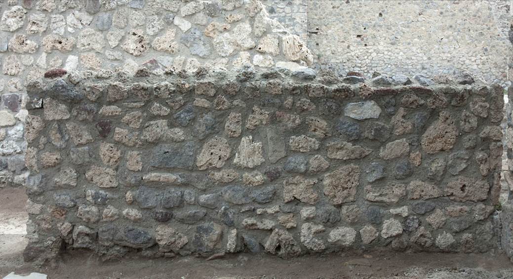 V.1.13 Pompeii. 2012. South wall of rear room “e”. Photo by Hans Thorwid. 
Photo courtesy of the Swedish Pompeii Project.
