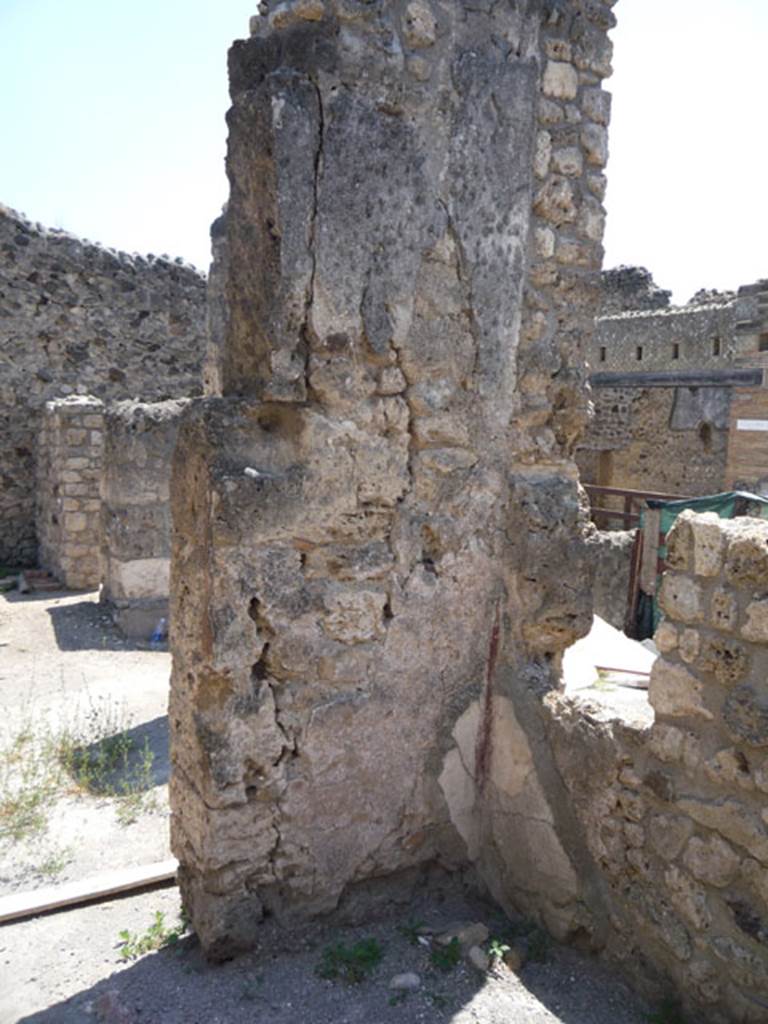 V.1.15 Pompeii. July 2008. South-west corner of cubiculum. Photo courtesy of Jared Benton.
