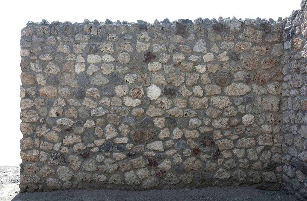 V.1.15 Pompeii. 2012. 
“The west wall of the viridarium in 2012, after the reconstruction in 2008.” Photo by Hans Thorwid.  
Photo and words courtesy of the Swedish Pompeii Project.
