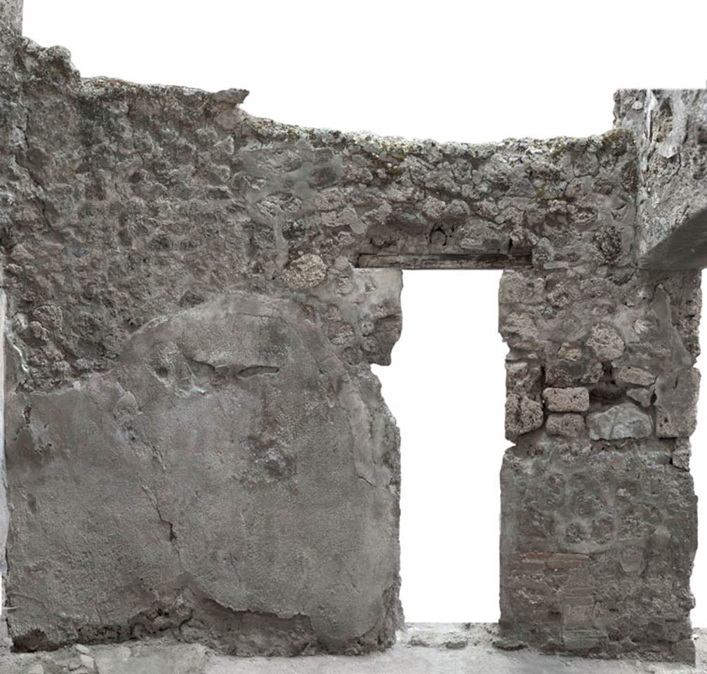 V.1.31 Pompeii. c.2010. 
South wall of room 3 corridor, with doorway to rear room. Photo by Hans Thorwid.
Photo courtesy of The Swedish Pompeii Project.
