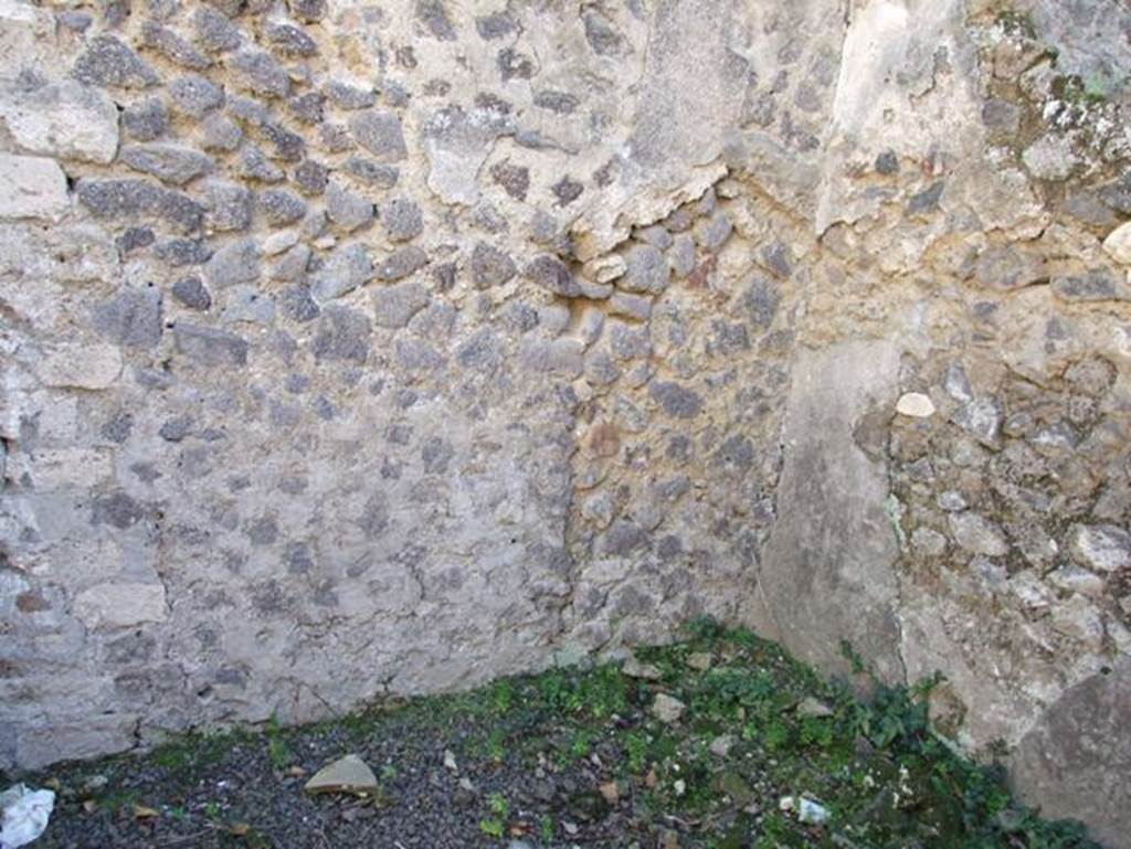 V.2.19 Pompeii. December 2007. South wall and south-west corner of small room.