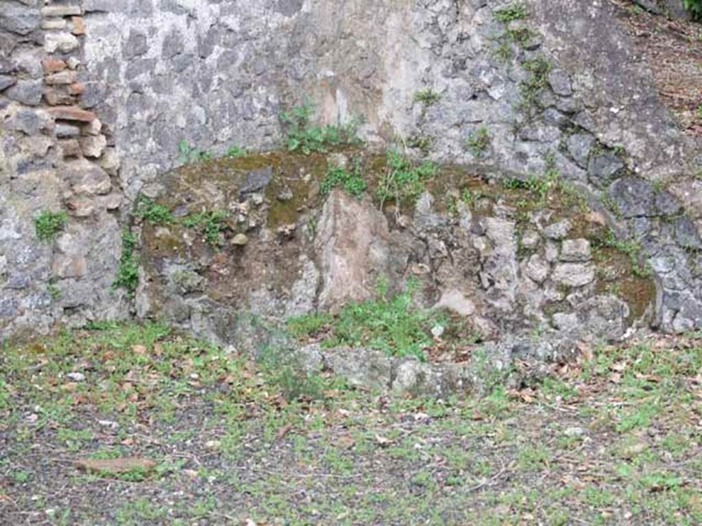 V.3.2 Pompeii. May 2010. North-west corner of workshop, remains of water-basin.