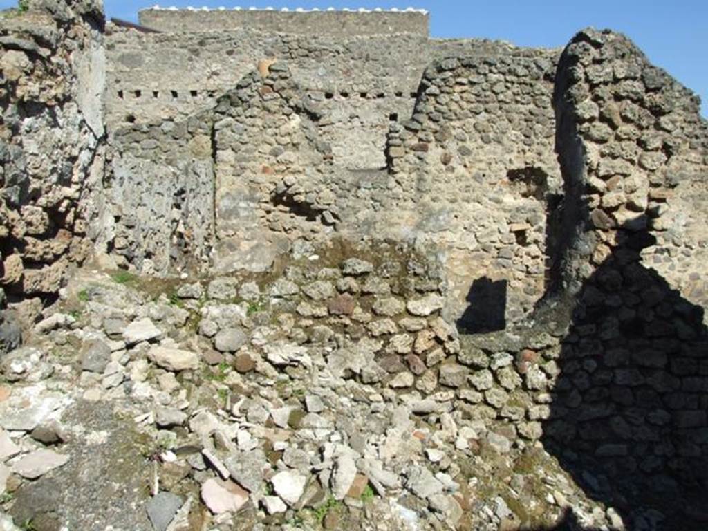 V.3.9 Pompeii. March 2009. Triclinium D, east wall, with window to room B, on north side of atrium.