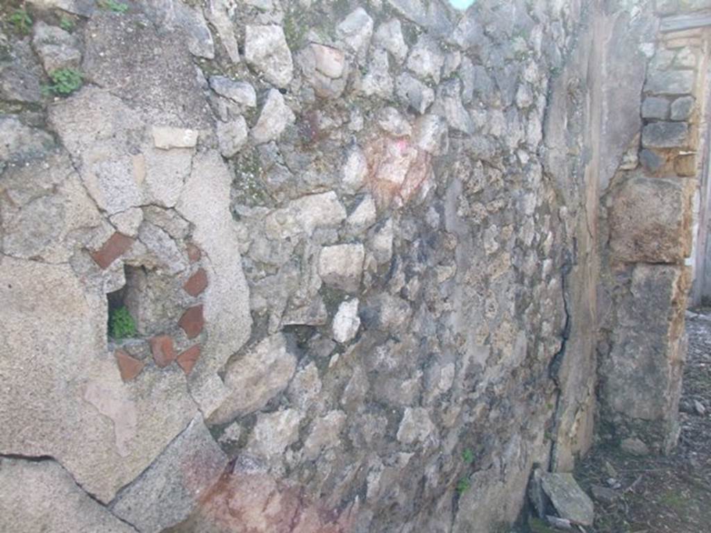 V.3.10 Pompeii. March 2009. South wall of andron or corridor.  