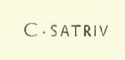 V.4.10 Pompeii. According to NdS 
Entering the roadway that leads to the east of the insula, between doorways 9 and 10, above the rustic plaster, written in red letters, was 
C SATRIV
