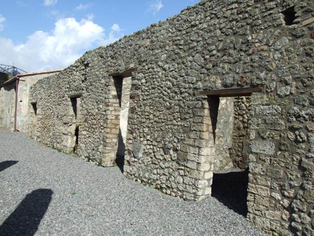 V.5.3 Pompeii. March 2009. Room 7, doorways to rooms on east side of  peristyle.