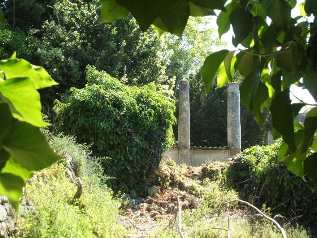 V.5.a Pompeii. May 2005. Looking east towards the peristyle from un-numbered entrance on Vicolo dei Gladiatori.