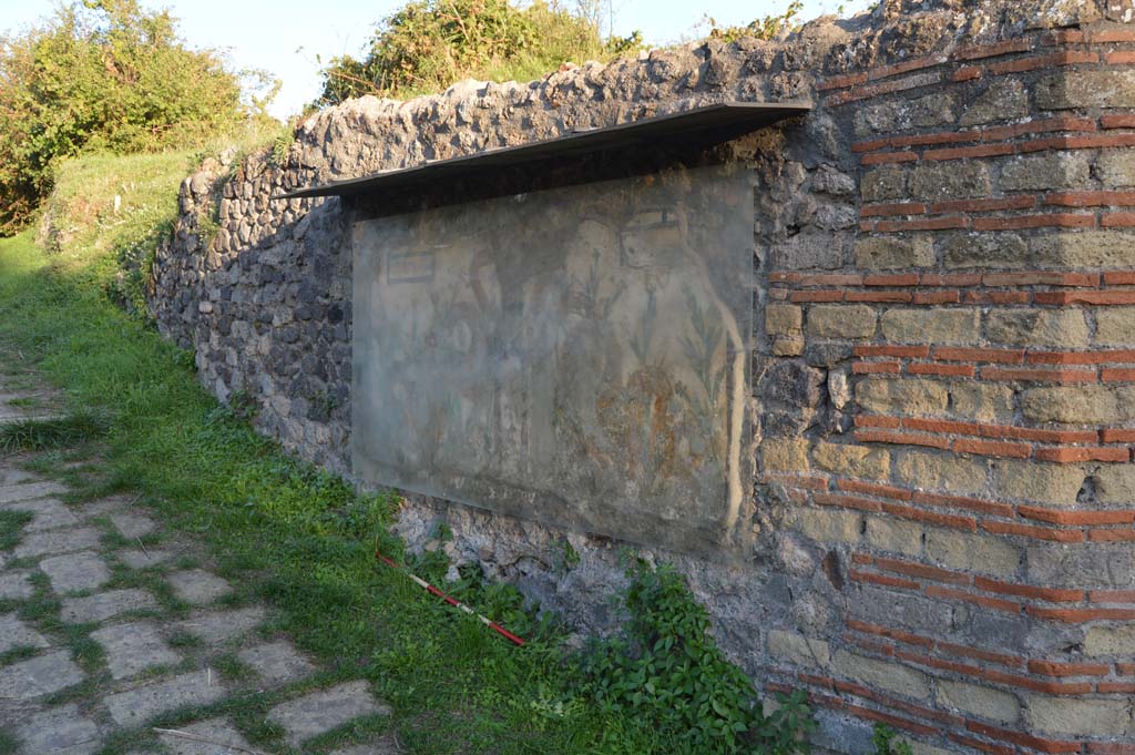 V.6.19 Pompeii. October 2017. Looking south-east towards painted street shrine.
Foto Taylor Lauritsen, ERC Grant 681269 DCOR.
