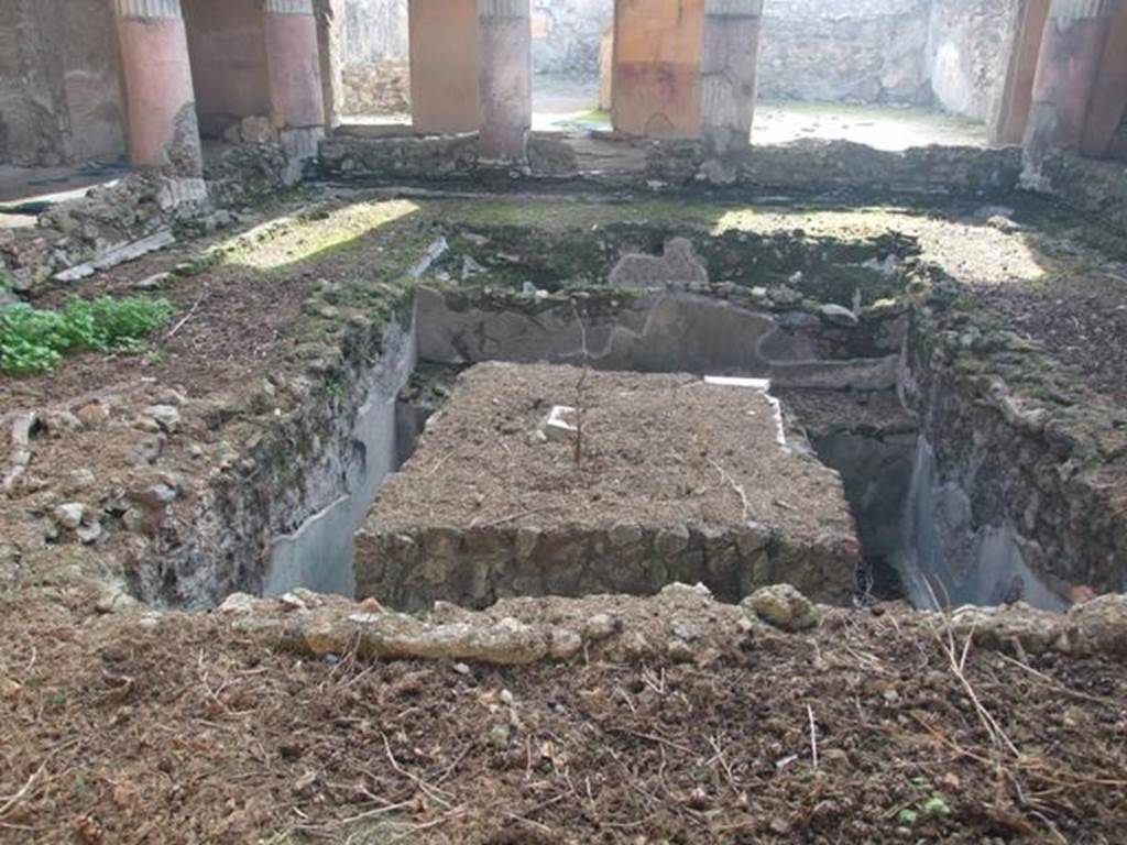 VI.1.7 House of the Vestals.  Pool in peristyle.