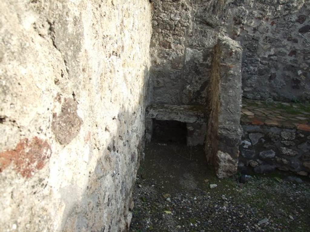 VI.1.10 Pompeii. December 2007. Room 11, latrine in kitchen in north-east corner.