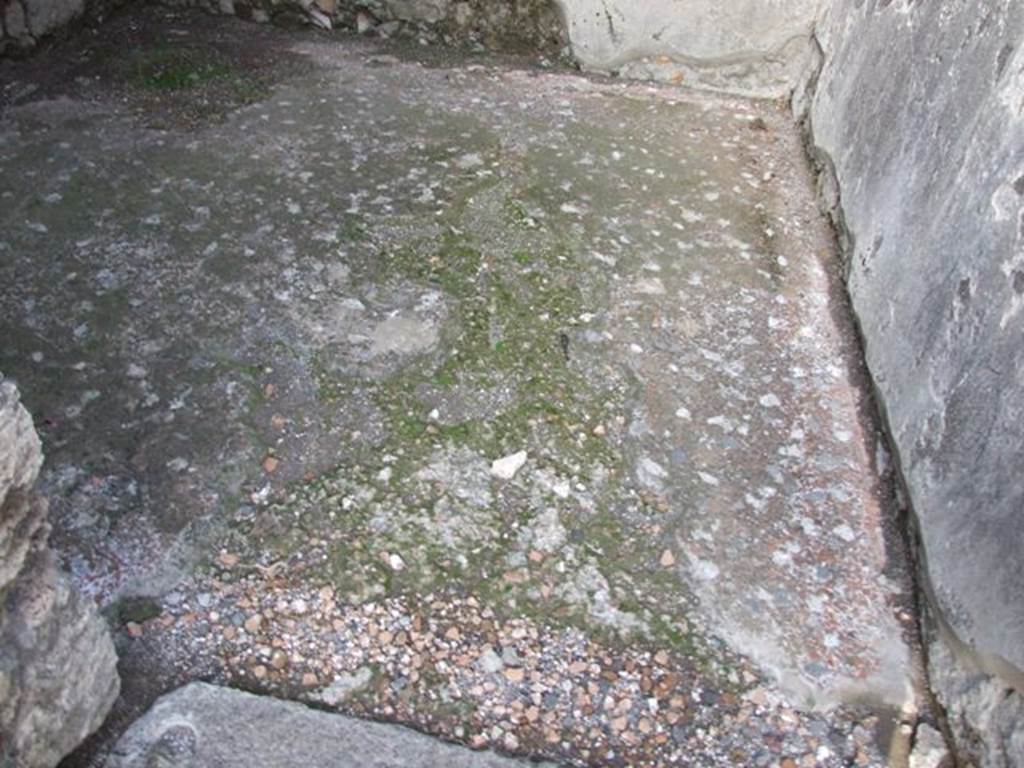 VI.1.10 Pompeii. December 2007. Floor of room 2, cubiculum on north side of atrium.