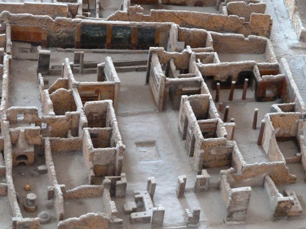 VI.2.4 Pompeii. May 2010. Layout of house as shown in cork model in Naples Museum.