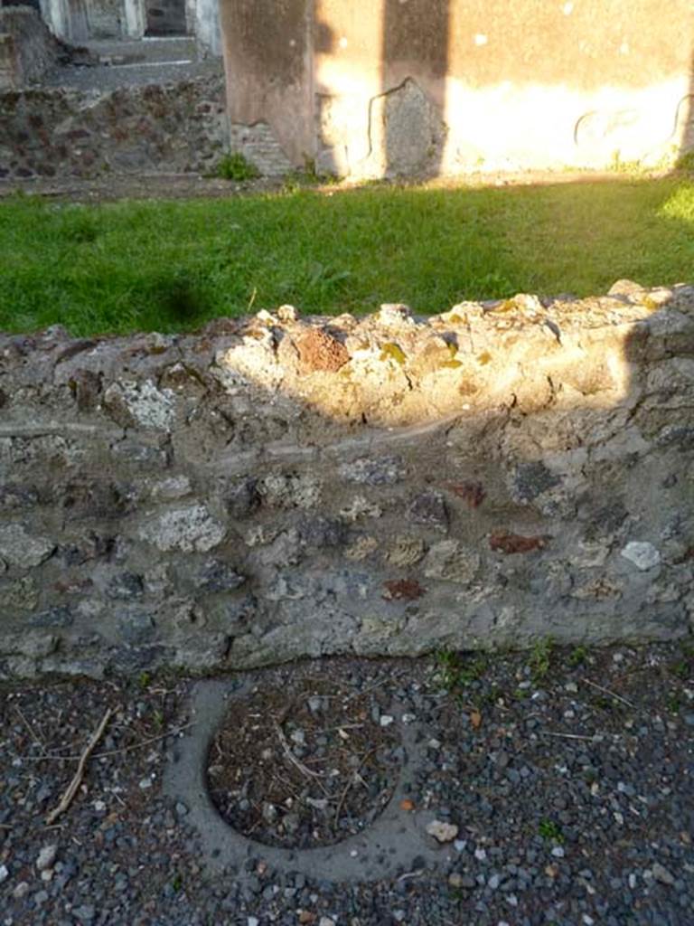 VI.2.22 Pompeii. May 2011. Cistern mouth near west wall of west portico.