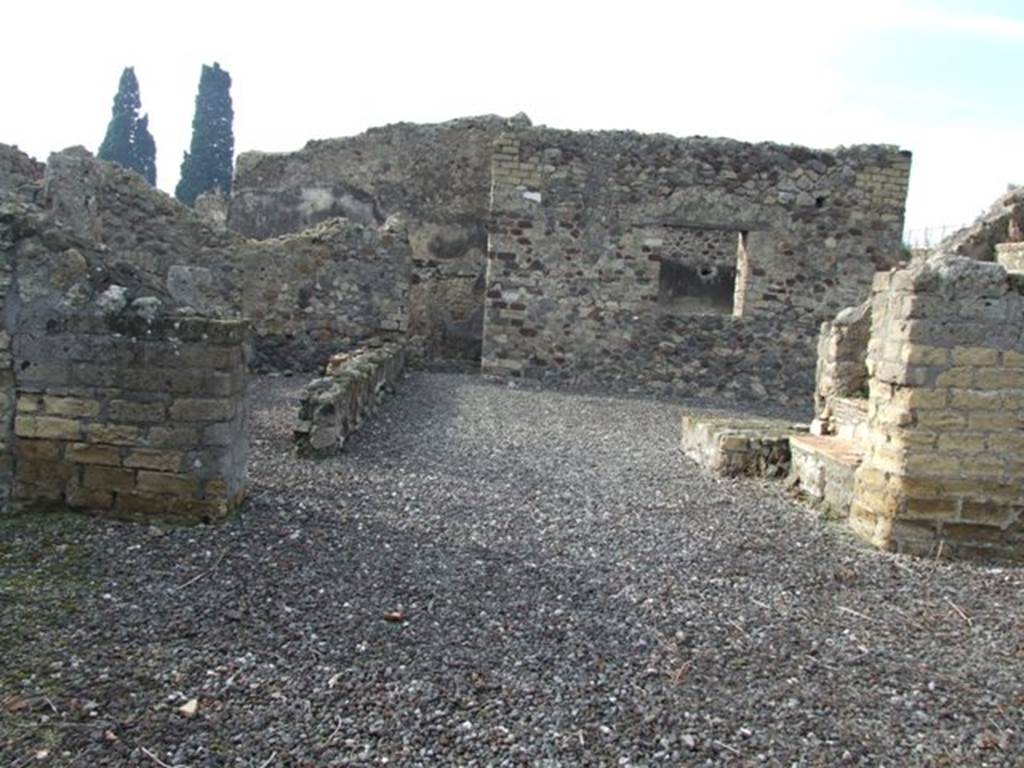 VI.5.3 Pompeii. December 2007. Room 12, looking west from entrance VI.5.22.  