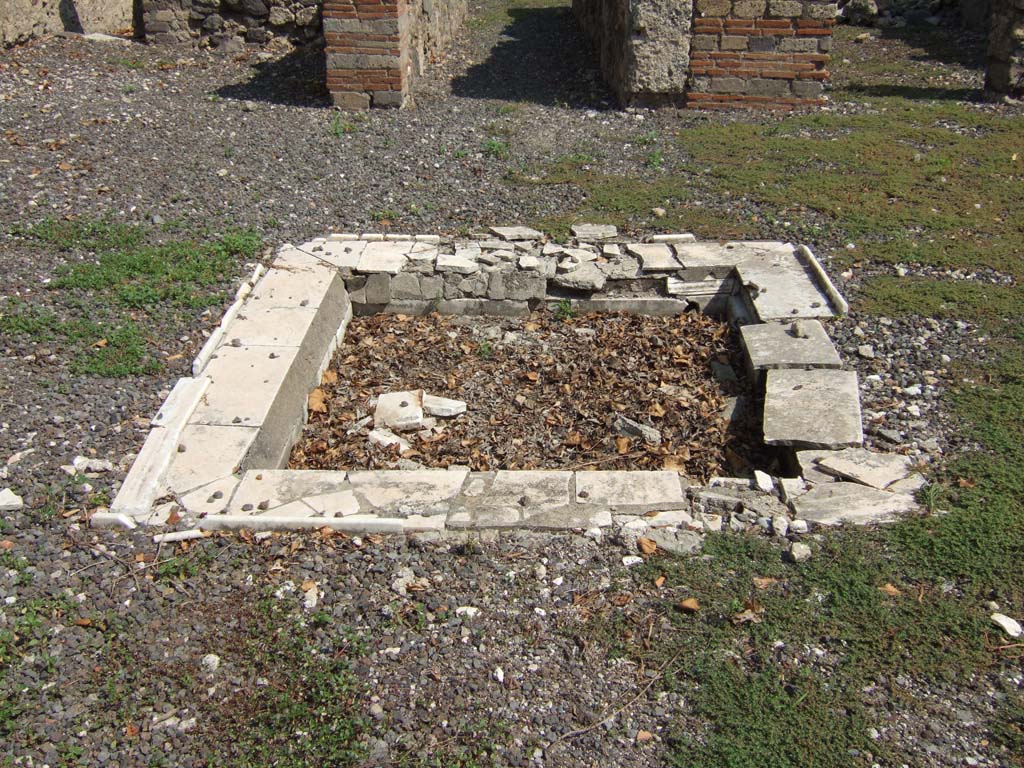 VI.5.8 Pompeii. September 2005. Impluvium, looking east.