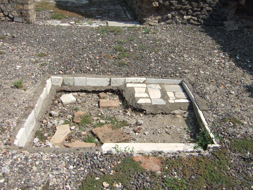 VI.5.9 Pompeii. September 2005. Impluvium, looking east.