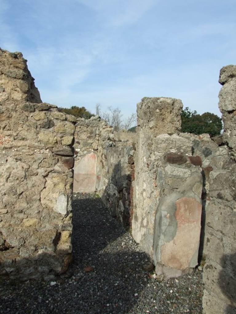 VI.5.10 Pompeii. December 2007. Looking north from room 8 the corridor, into room 2.