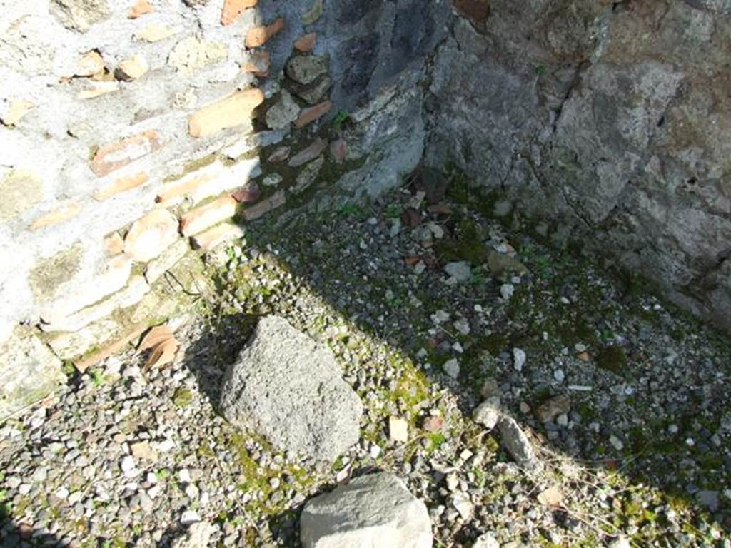 VI.7.1 Pompeii.  March 2009. Latrine area at rear of Kitchen, under stairs to upper floor.