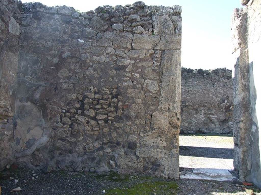 VI.7.8 Pompeii.  March 2009.  West wall and door to VI.7.9.