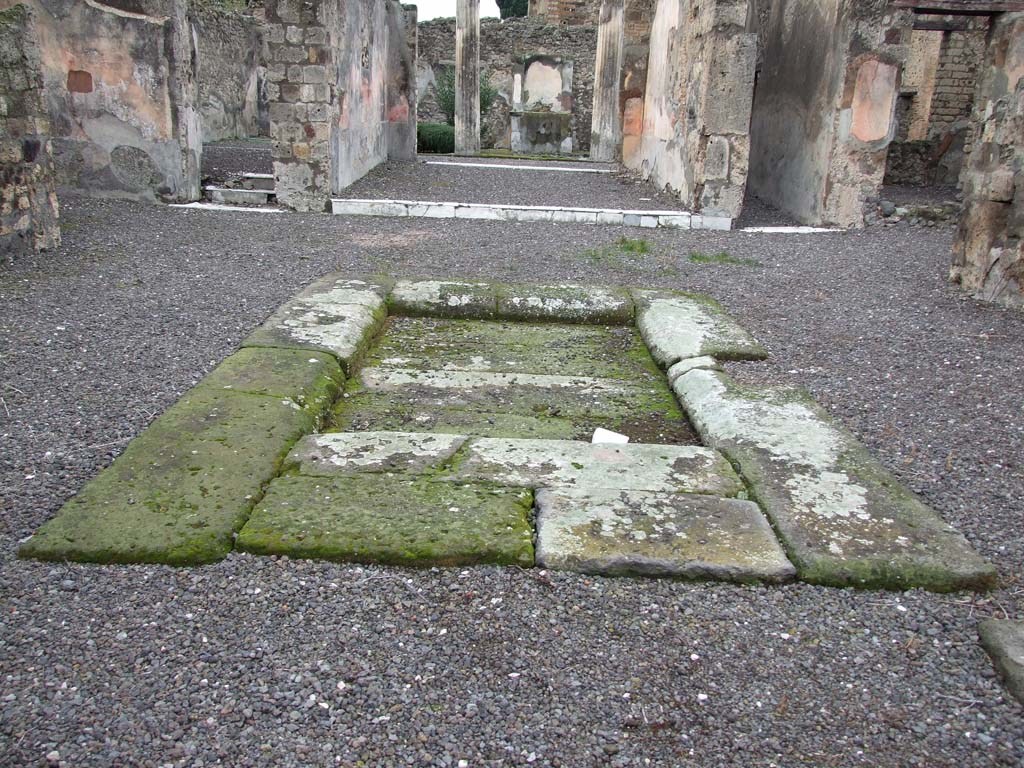 VI.7.20 Pompeii. December 2006. Impluvium in atrium.