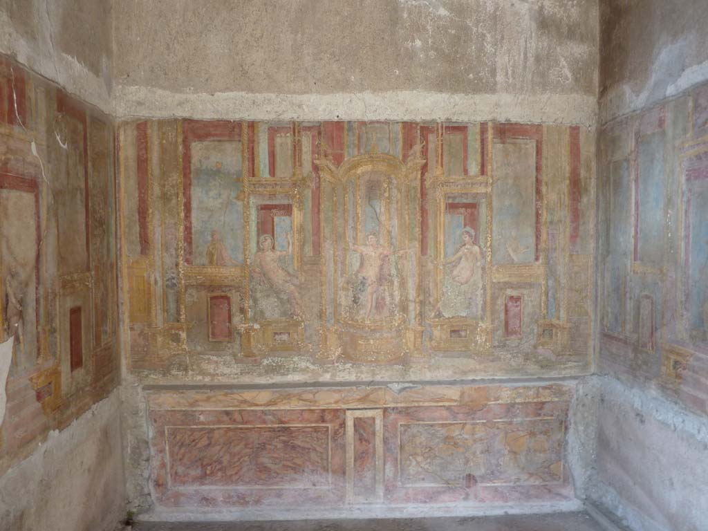 VI.7.23 Pompeii. October 2014. West wall in alcove.
Foto Annette Haug, ERC Grant 681269 DÉCOR.
