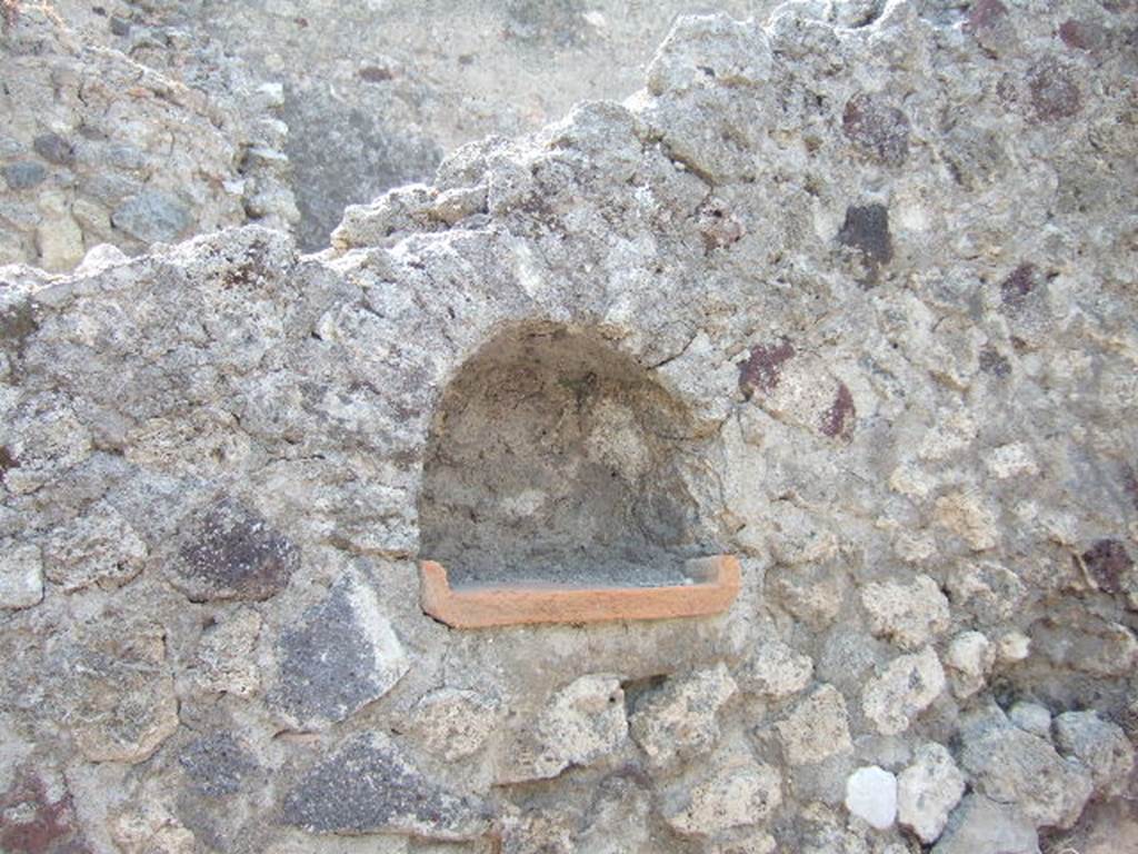 VI.8.15 Pompeii. December 2007. Lararium niche in west wall. 
