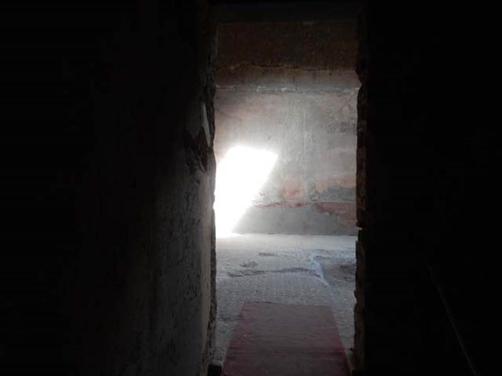 VI.8.24 Pompeii. May 2017. Doorway between the two houses, looking north across atrium of VI.8.24. Photo courtesy of Buzz Ferebee.
