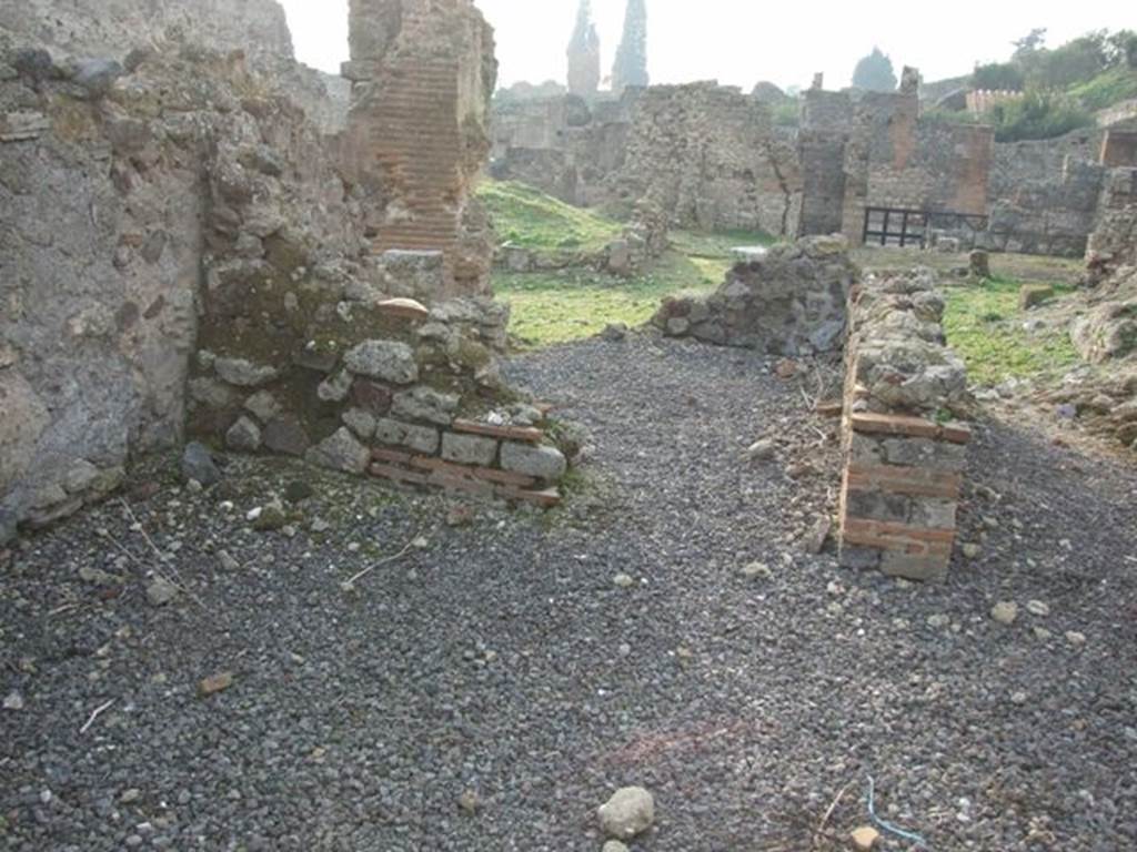 VI.9.14 Pompeii. December 2007. Looking west into room 23, a cubiculum on west side of atrium, to the south of the corridor/tablinum. 

