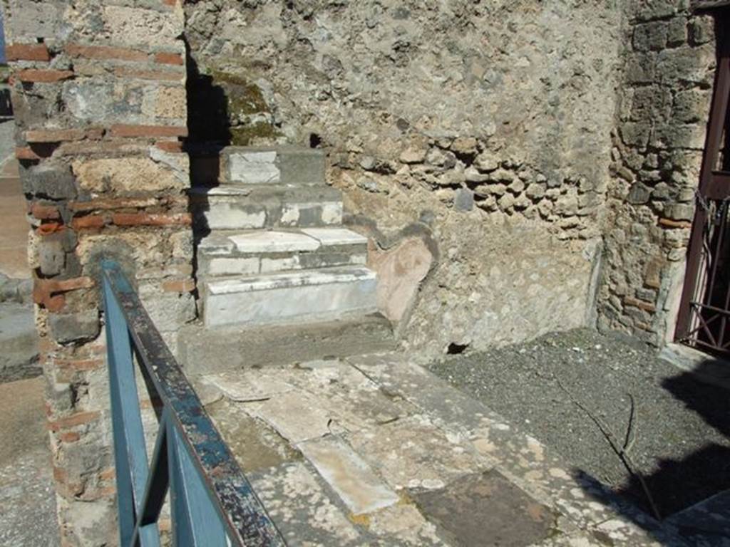 VI.10.1 Pompeii.  March 2009.  Display shelving..