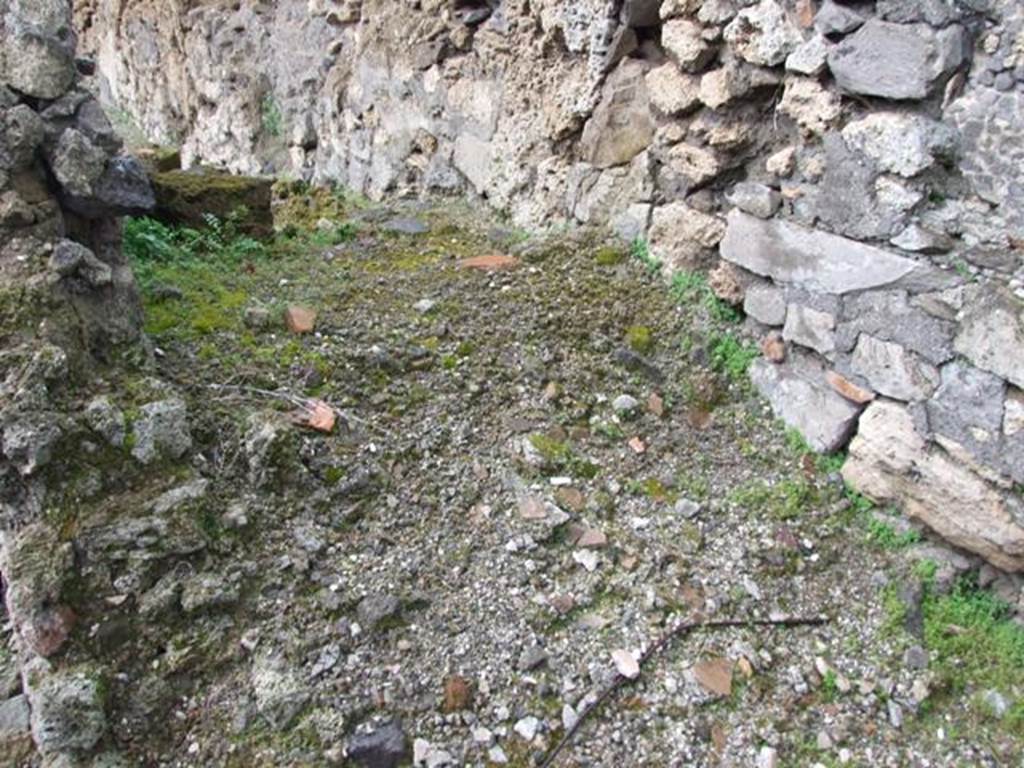 VI.10.4 Pompeii.  March 2009.  Remains of structure on west side of corridor area.