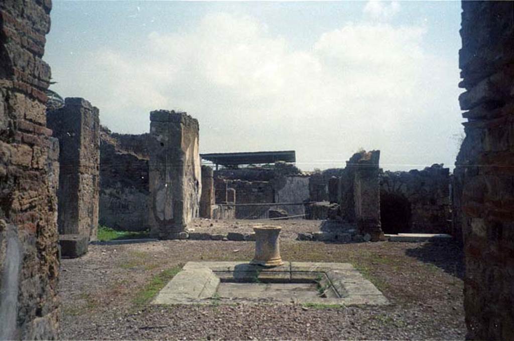 VI.10.7 Pompeii. July 2011. Room 1, looking east across atrium. Photo courtesy of Rick Bauer.