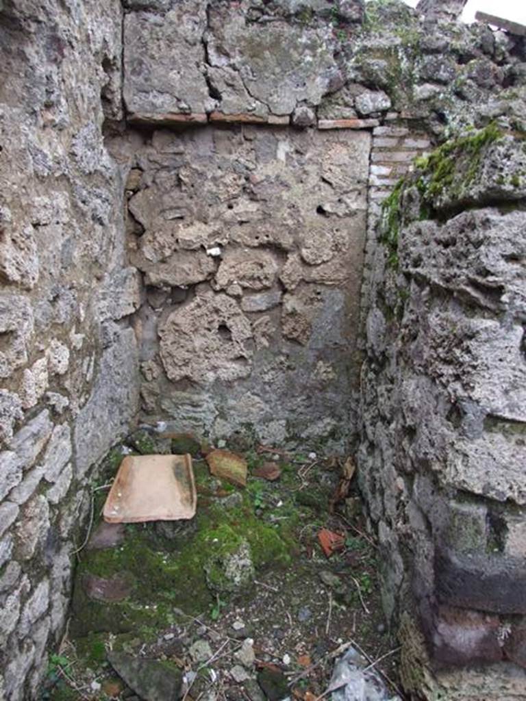 VI.10.11 Pompeii.  March 2009.  Room 13.  Kitchen.  
Site of Latrine?, in south east corner behind stairs.
  