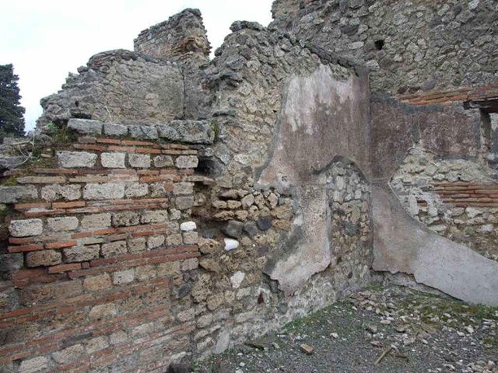 VI.10.14 Pompeii.  March 2009.  Room 2.  Triclinium.  North wall.