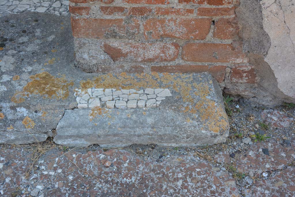 VI.12.5 Pompeii. 14th July 2017. Room 14, threshold/sill at south end.     
Foto Annette Haug, ERC Grant 681269 DÉCOR.
