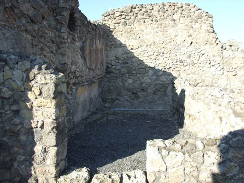 VI.14.1 Pompeii. December 2007. Cubiculum on rear, west side.